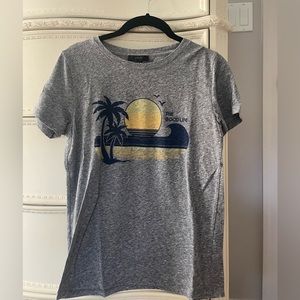 J CREW The Good Life Grey Logo Tshirt - S